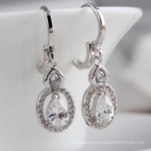 Silver Cubic Zirconia Dangle and Gold Earrings